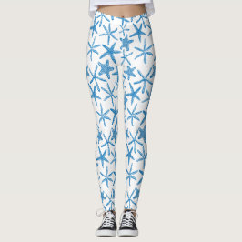 Seesterne in blau leggings