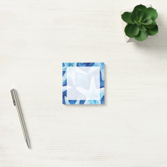 Seesterne Nahtloses Muster Post-it Klebezettel (Büro)