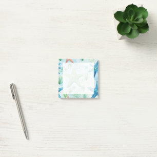 Seesterne Nahtloses Muster Post-it Klebezettel
