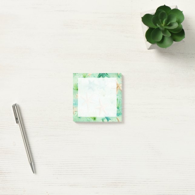 Seesterne Nahtloses Muster Post-it Klebezettel (Büro)