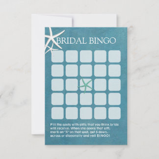 Seesterne-Strand-Hochzeit-Braut-Show-Bingo-Karten