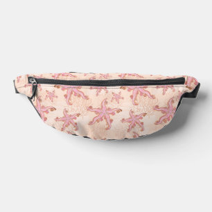 Seesterne und Korallen-Rosa-Pastell-Muster Bauchtasche
