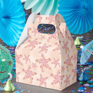 Seesterne und Korallen-Rosa-Pastell-Muster Geschenkschachtel