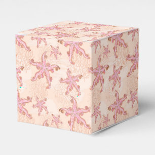 Seesterne und Korallen-Rosa-Pastell-Muster Geschenkschachtel