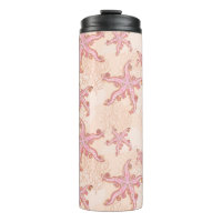 Seesterne und Korallen-Rosa-Pastell-Muster
