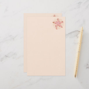 Seesterne und Korallen Rosa Pastellmuster Briefpapier