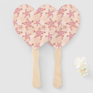 Seesterne und Korallen Rosa Pastellmuster Fächer