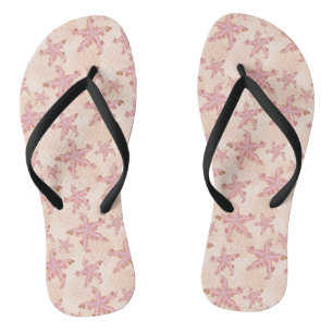 Seesterne und Korallen Rosa Pastellmuster Flip Flops