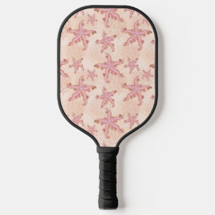 Seesterne und Korallen Rosa Pastellmuster Pickleball Schläger
