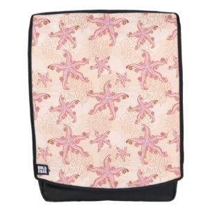 Seesterne und Korallen Rosa Pastellmuster Rucksack