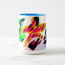 Seesterne und Muscheln Freude Zweifarbige Tasse