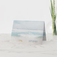 Seesterne und Surfen im Meer Aquarell