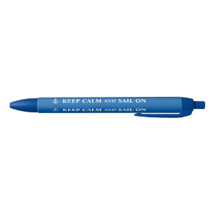 Seestift behalten Ruhe und Segel auf Kugelschreiber