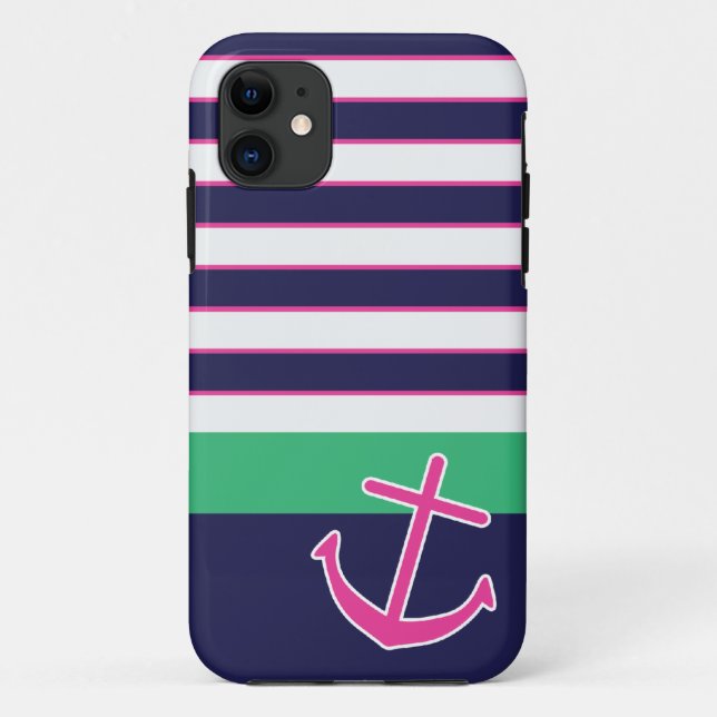Seestreifen und Anker iPhone 5 Fall Case-Mate iPhone Hülle (Rückseite)