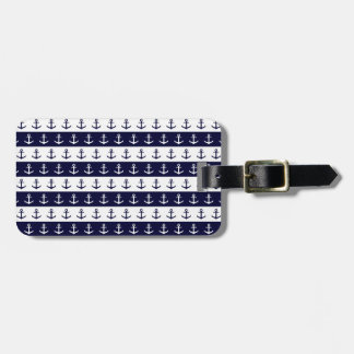 Seestreifen und Ankermuster Gepäckanhänger