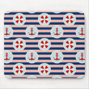 Seestreifen und Punkt-Muster Mousepad