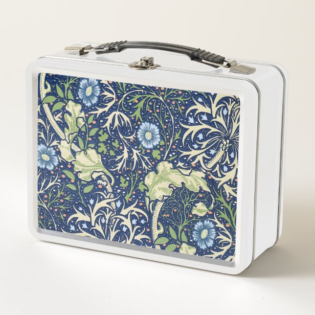 Seetang (von William Morris) Metall Brotdose (Vorderseite)
