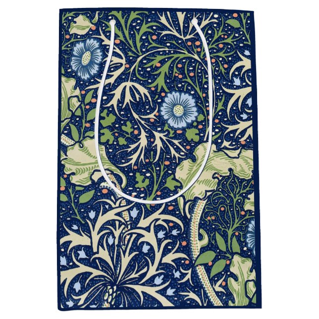 Seetang (von William Morris) Mittlere Geschenktüte (Vorderseite)