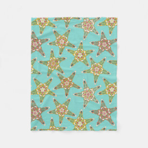Seeteufel Blume blau Fleecedecke