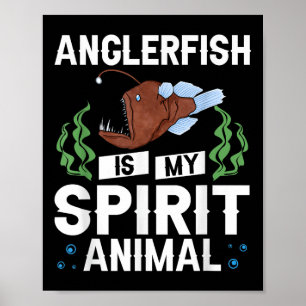 Seeteufel Tiefsee-Anglerfisch Skelett  Poster