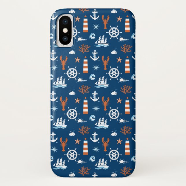 Seethema-Muster 1 Case-Mate iPhone Hülle (Rückseite)