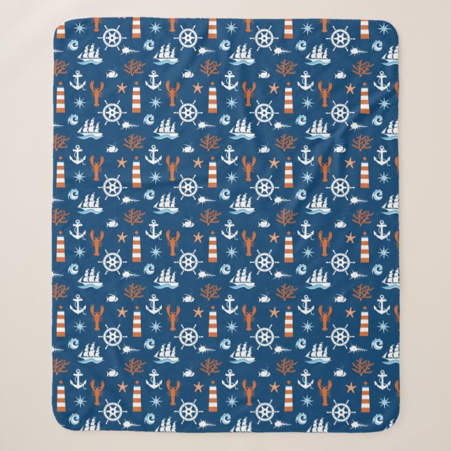 Seethema-Muster 1 Sherpadecke (Vorderseite)