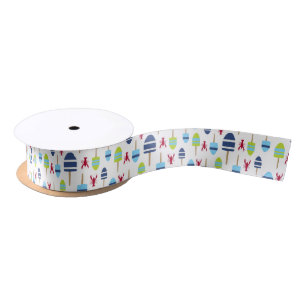 Seethemaboje und -hummer mit Monogramm Satinband