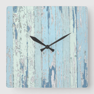 Seetreibholz Quadratische Wanduhr