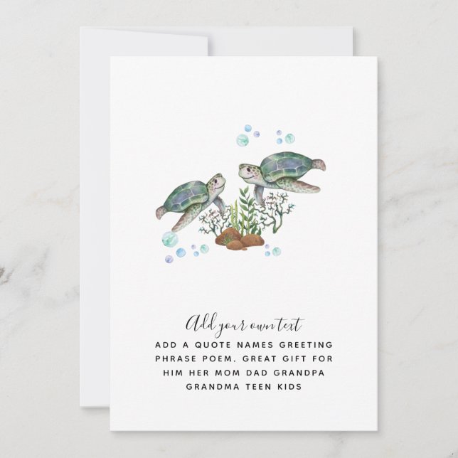 SEETURTLES Personalisiert (Vorderseite)