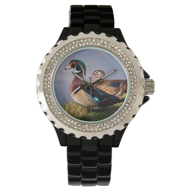 Seeufer, Holzente Armbanduhr (Vorderseite)