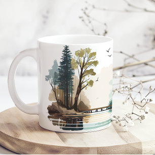 Seeufer-Hütten-Camper-Spaß Sommer Kaffeetasse