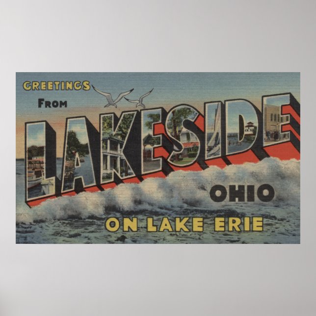 Seeufer, Ohio - See Erie - Großer Brief Poster (Vorne)