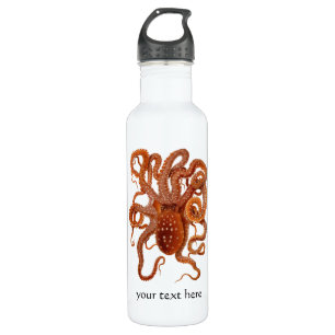 Seeungeheuerkrake - kundenspezifischer Text Trinkflasche