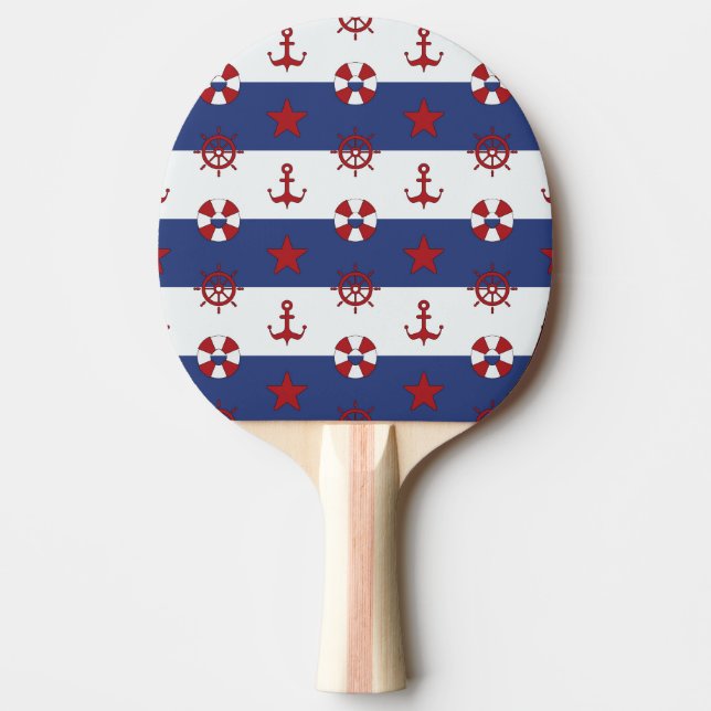 SeeUS Flagge-Muster Tischtennis Schläger (Vorderseite)