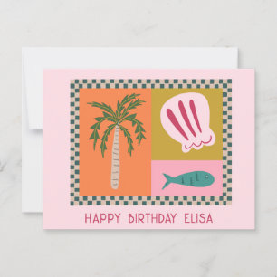 SEEVERGNÜGLICHER GEBURTSTAG Moderner Niedlicher In Postkarte