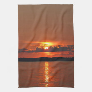 Seevermilions-Sonnenuntergang Geschirrtuch