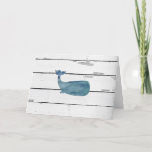 Seewal-Silhouette Shiplap rustikal Karte