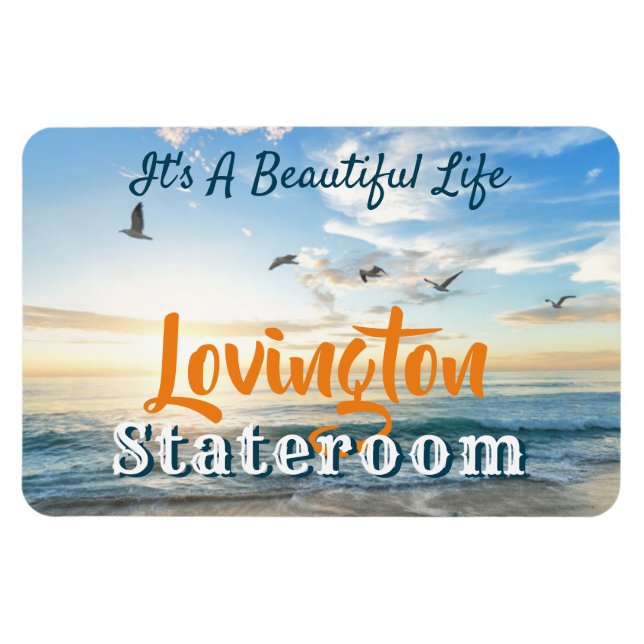 Seewasser Landschaftliches Foto Cruise Room Monogr Magnet (Horizontal)