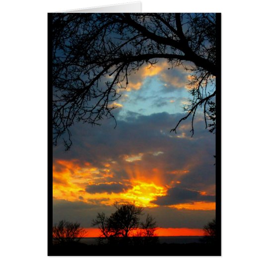 Seewinnebago-Sonnenuntergang-Karte Karte