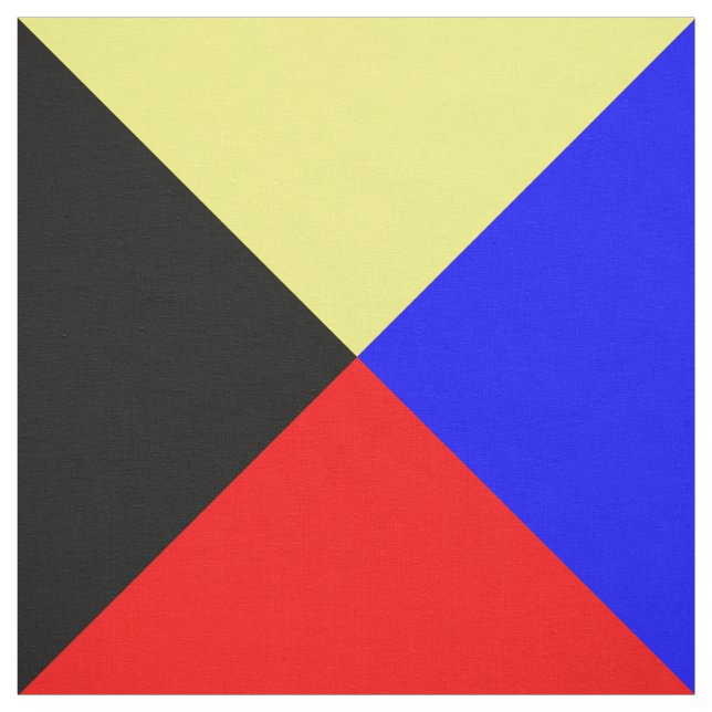 Seezeichen-Code-Flaggen-Buchstabe Z "Zulu " Stoff (Muster)