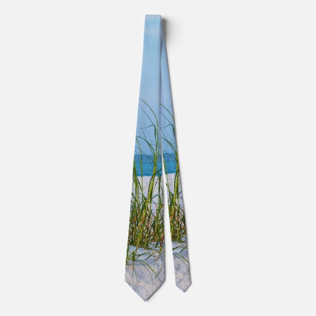 Seeziegel in weißen Sand-Neck-Tie Krawatte (Vorderseite)