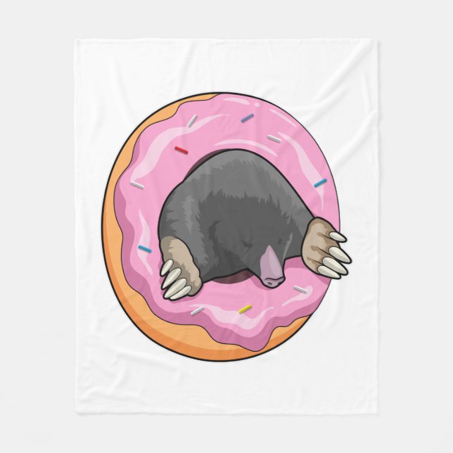 Seezunge mit Donut Fleecedecke (Vorderseite)