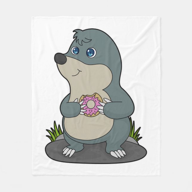 Seezunge mit Donut Fleecedecke (Vorderseite)