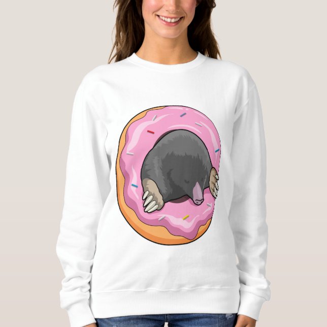 Seezunge mit Donut Sweatshirt (Vorderseite)