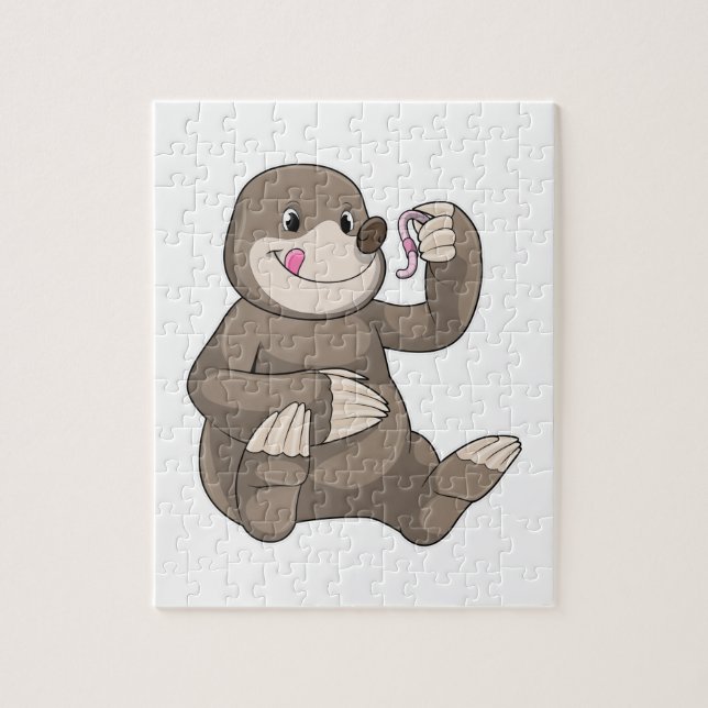 Seezunge mit Erdwurm (Vertikal)