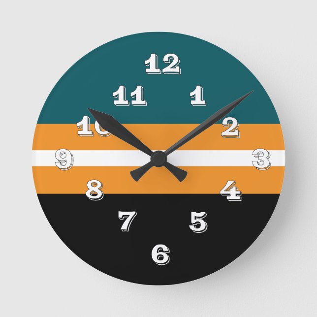 Seezunge Runde Wanduhr (Vorderseite)