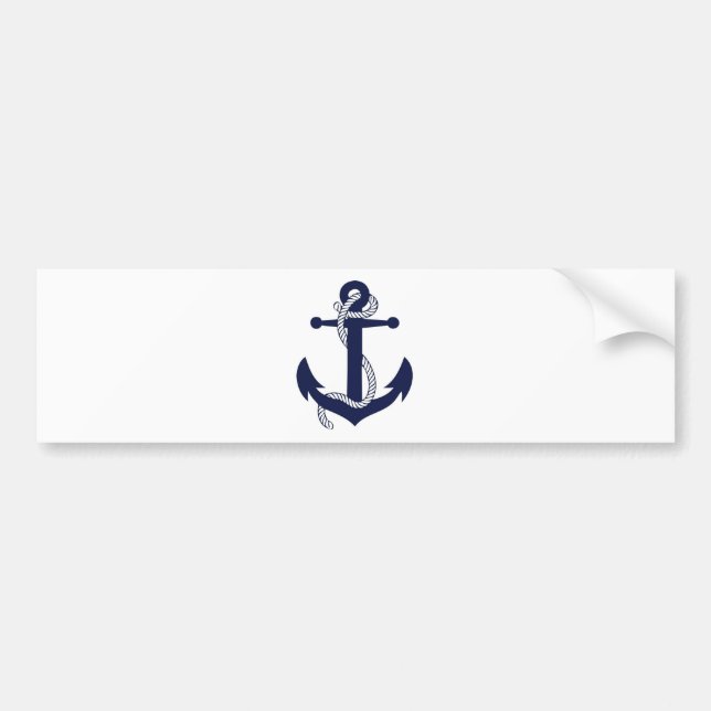Segel Anchor Navy Autoaufkleber (Vorne)