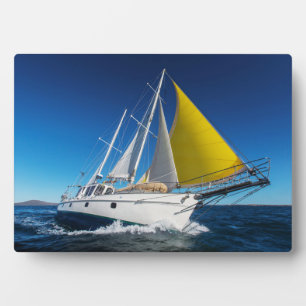 Segel auf einer Yacht Fotoplatte