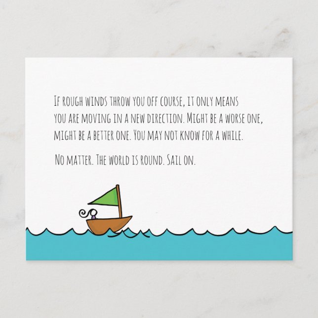 Segel auf Postkarte (Vorderseite)