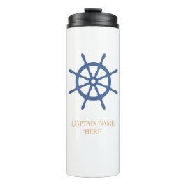 Segel Away Nautical Beach Personalisierter Name Thermosbecher